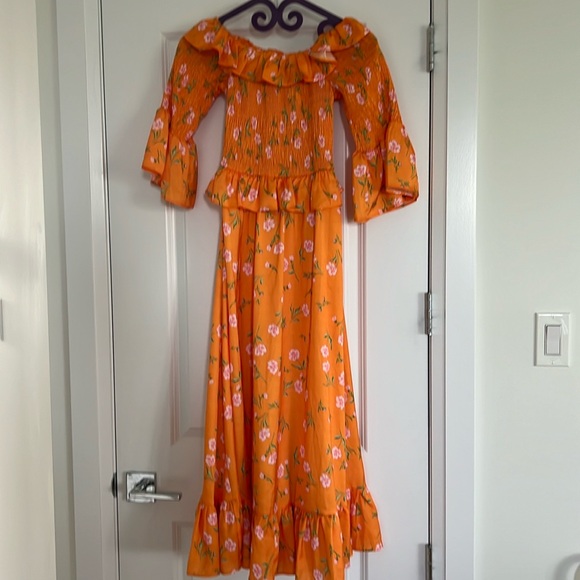 Orange summer dress - Picture 1 of 4